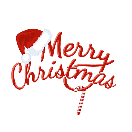 Merry Christmas Text Design PNG File