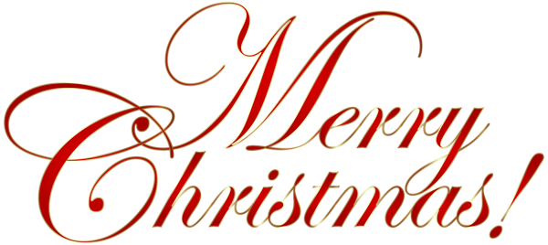 Merry Christmas Word Art PNG Free Download
