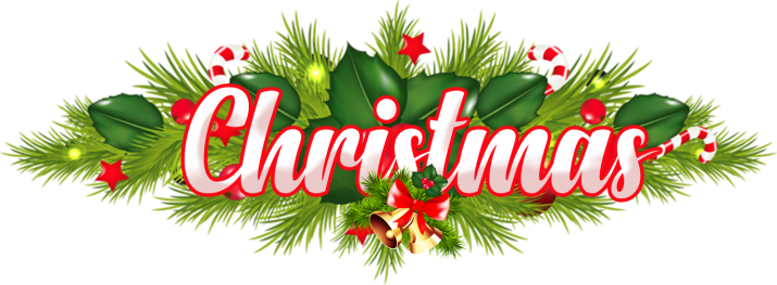 Merry Christmas Word Art PNG Free Image
