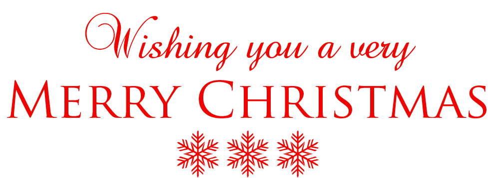 Merry Christmas Word Art PNG High Quality Image