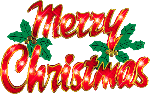 Merry Christmas Word Art PNG Image File