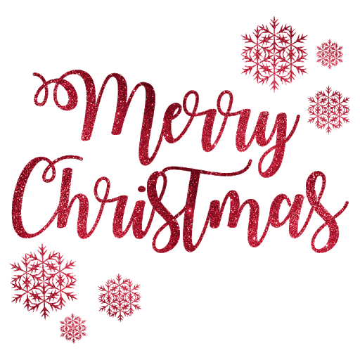 Merry Christmas Word Art PNG Image HD