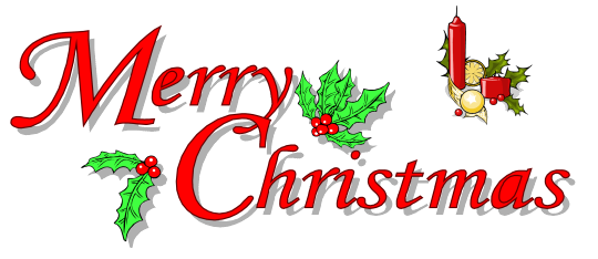 Merry Christmas Word Art PNG Pic