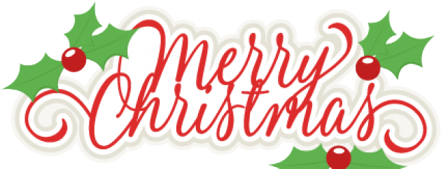 Merry Christmas Word Art PNG Picture