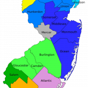 New Jersey Map PNG HD -afbeelding