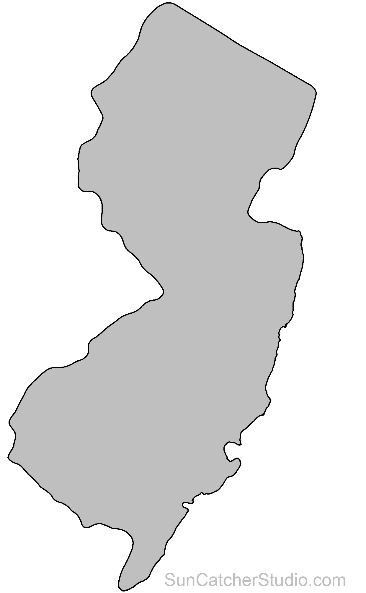 New Jersey Map PNG High Quality Image
