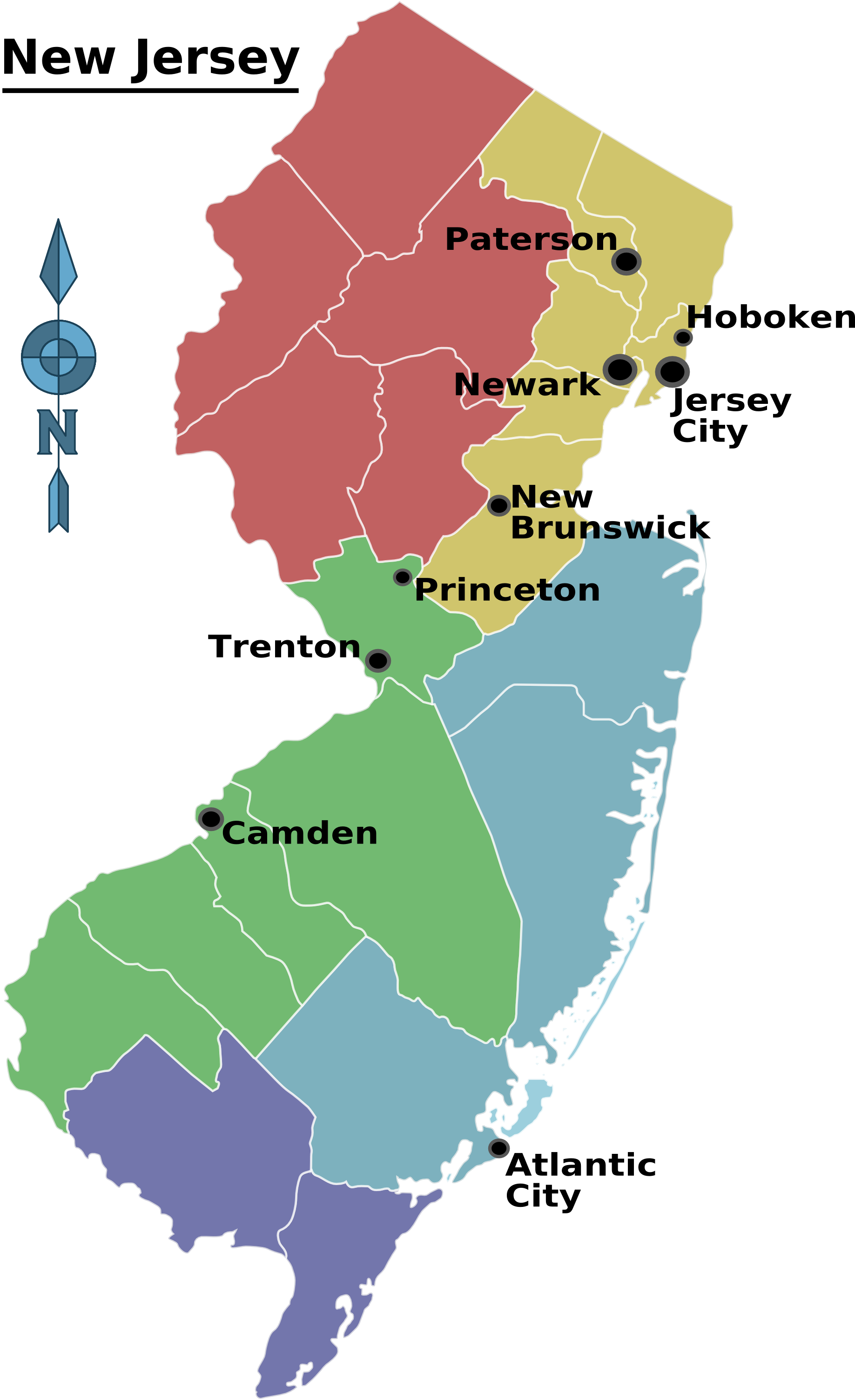 New Jersey Map PNG Image File