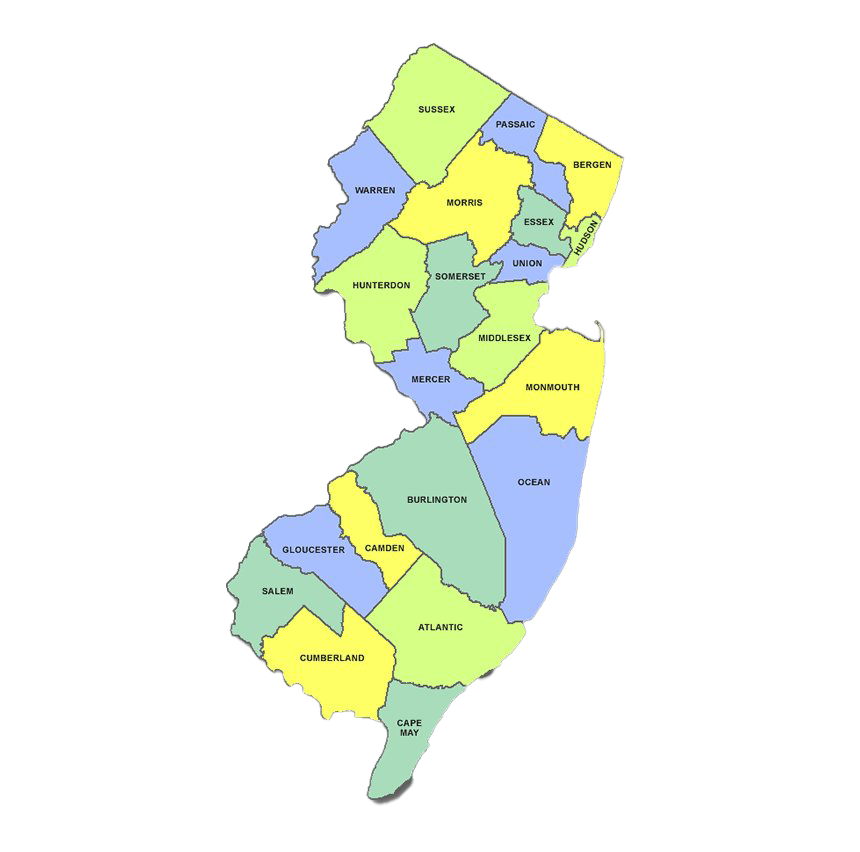 New Jersey Map PNG Picture