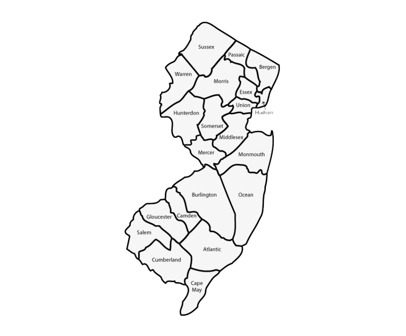 New Jersey Map Transparent