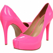 Pink na mataas na sapatos na sakong