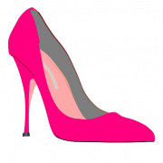 Sapatos rosa de salto alto transparentes