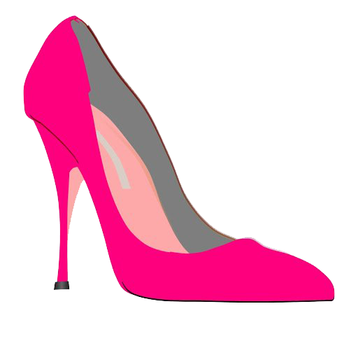 Pink High Heel Shoes Transparent