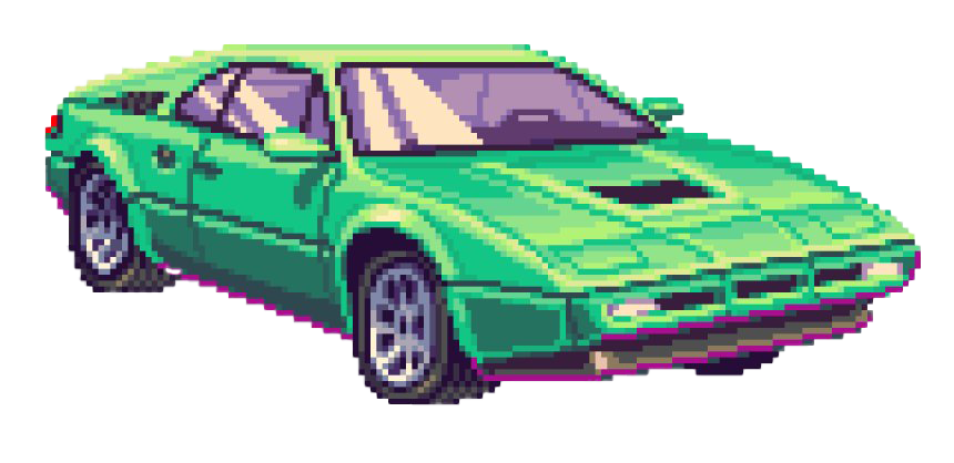 Pixel Retro Car PNG
