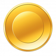 Plain Game Gold Coin PNG File