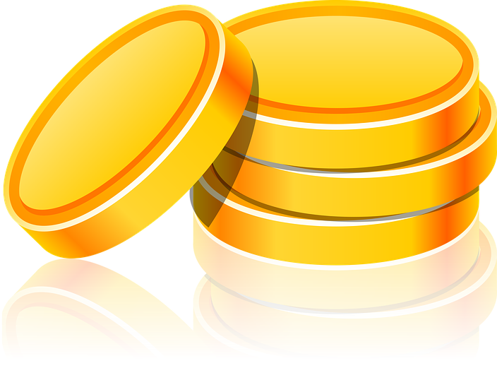 Plain Game Gold Coin PNG Free Image