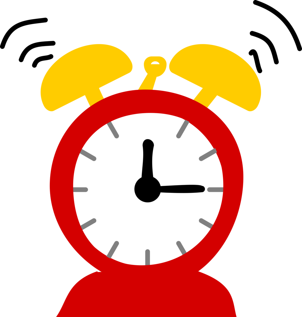 Red Alarm Clock PNG Clipart
