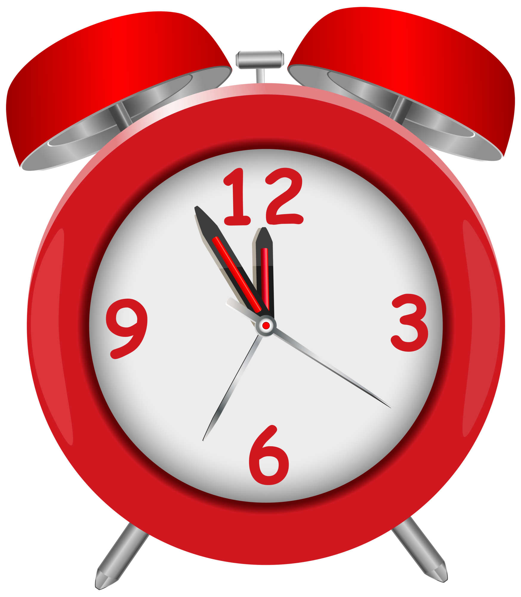 Red Alarm Clock PNG Free Download