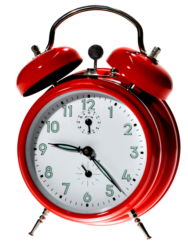 Red Alarm Clock PNG HD Image