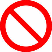 Red Ban Symbol PNG Free Download