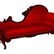 Red Chaise Longue PNG Image