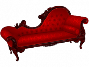 Red Chaise Longue PNG Image