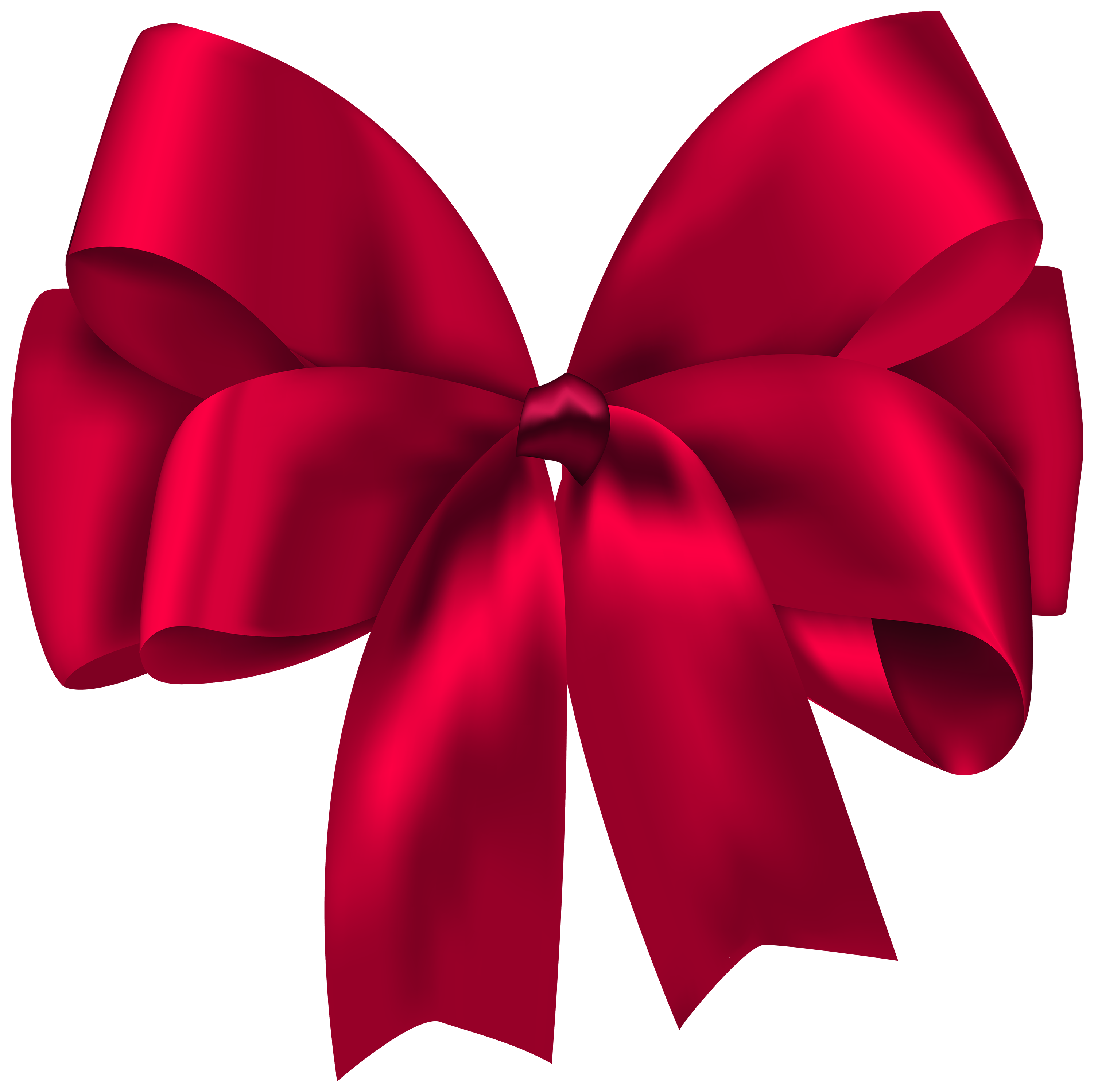 Red Christmas Ribbon PNG Free Image