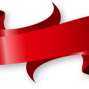 Rood kerstlint PNG HD -afbeelding
