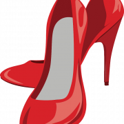 Red High Heel Shoes PNG Download Image