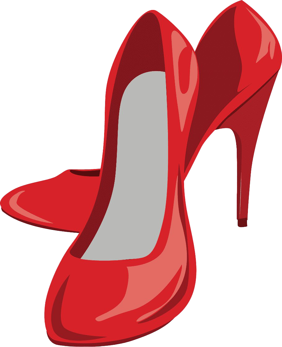 Red High Heel Shoes PNG Download Image