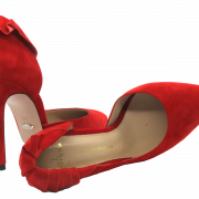 Red High Heel Shoes PNG File