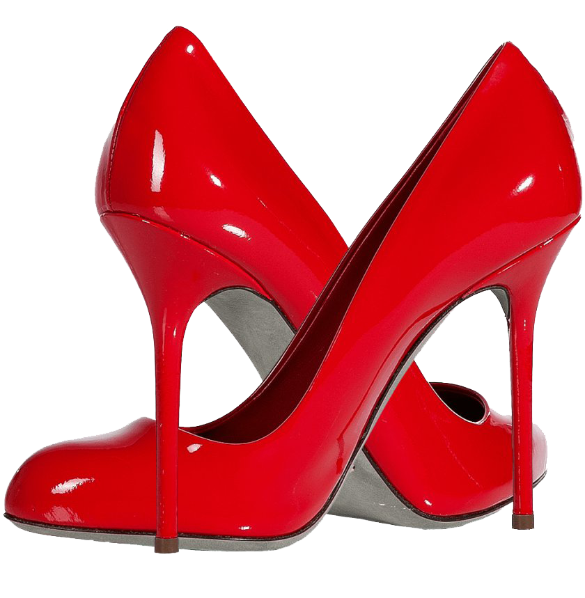 Red High Heel Shoes PNG File Download Free