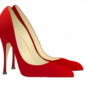 Red High Heel Shoes PNG Gratis Unduh