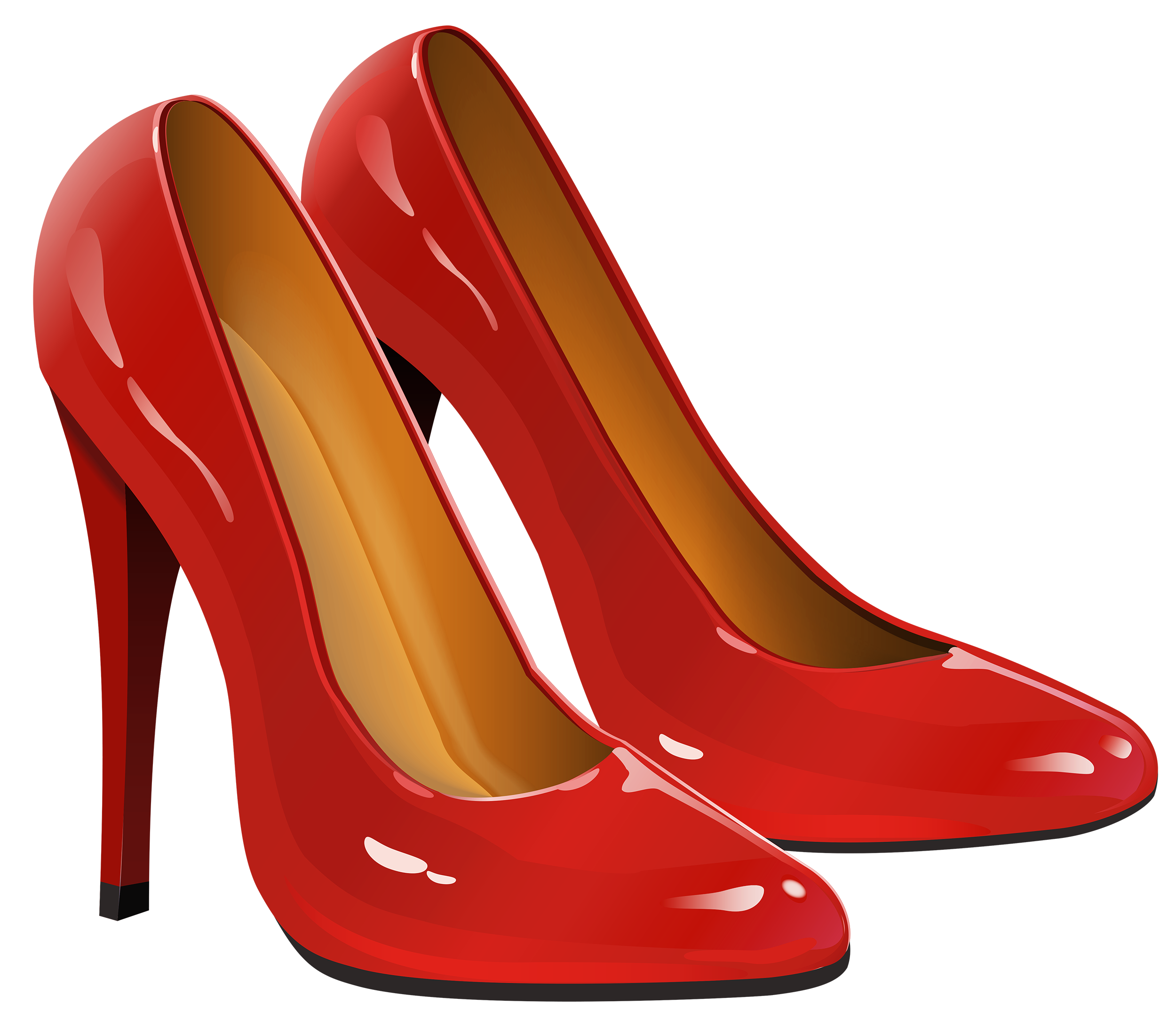 Red High Heel Shoes PNG High Quality Image