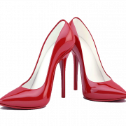 Red High Heel Shoes PNG Image File