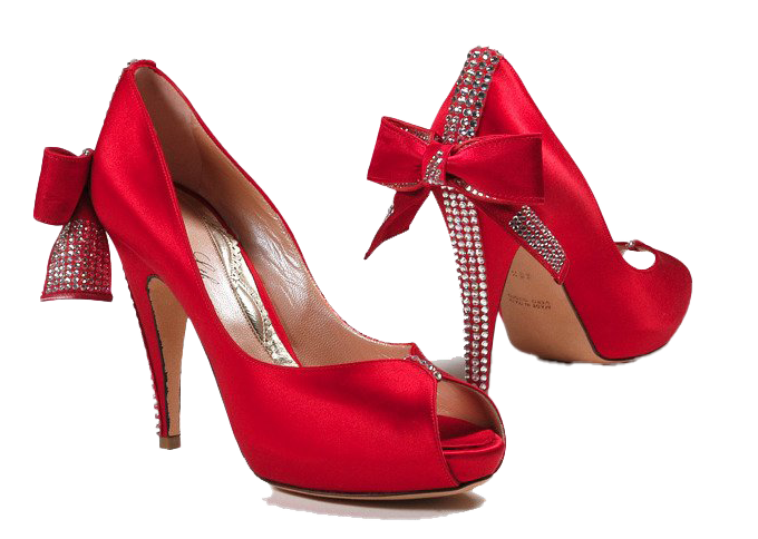 Red High Heel Shoes PNG Images