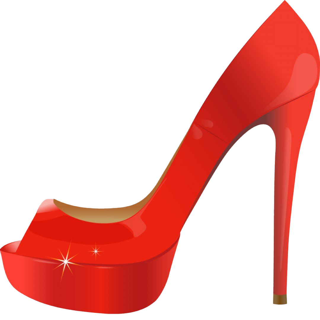 Red High Heel Shoes PNG Photo