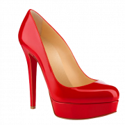Red High Heel Shoes PNG Picture