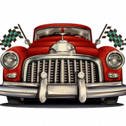 Red Retro Car PNG kostenloser Download