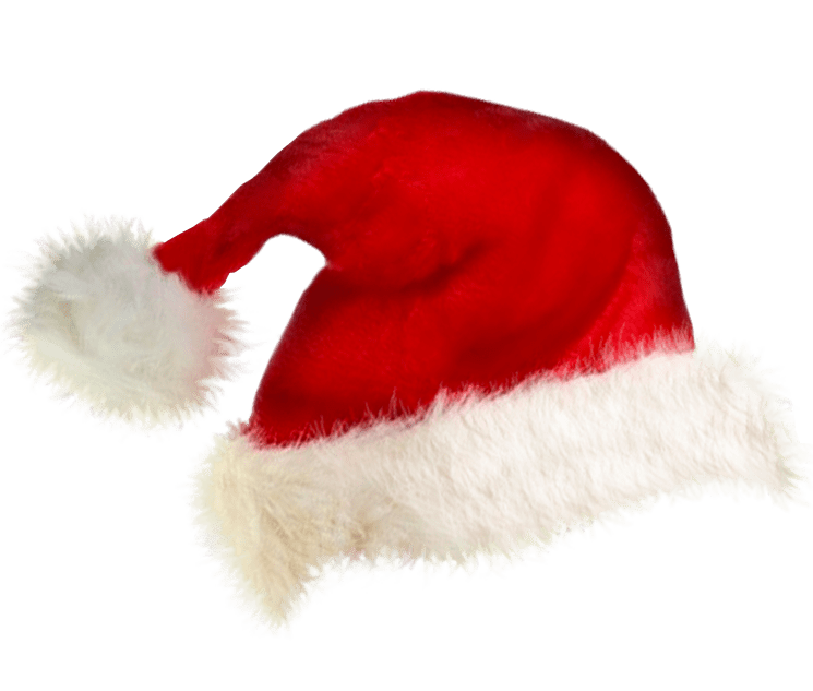 Chapeau de Père Noël rouge png clipart