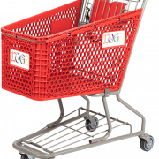 Red Shopping Cart PNG -bestand