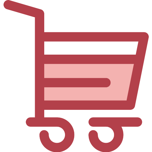 Red Shopping Cart PNG File Download Free