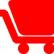 Red Shopping Cart PNG High Quality Image
