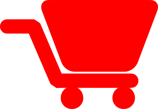 Red Shopping Cart PNG High Quality Image