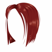 Transparan wig merah