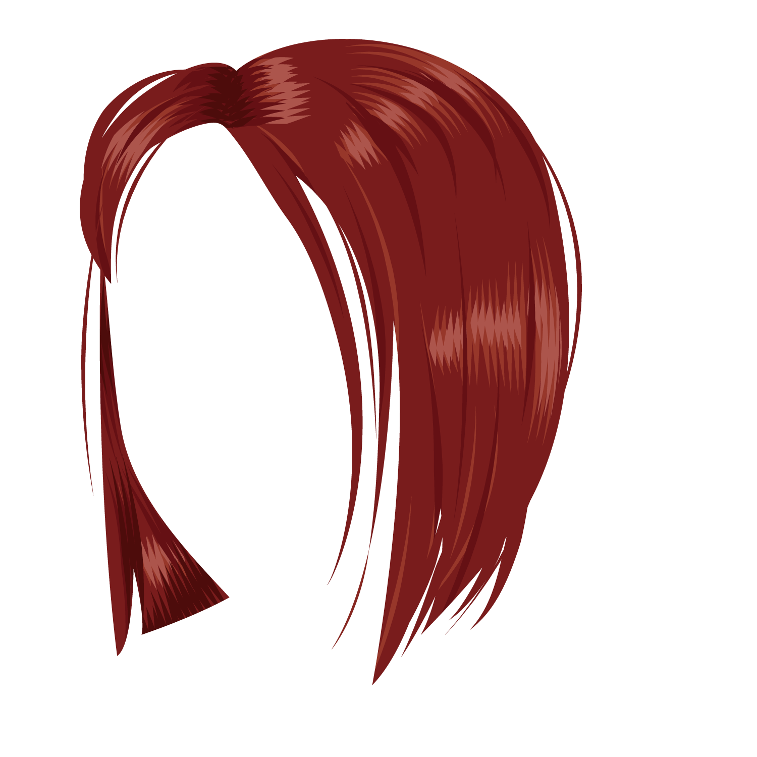 Red Wig Transparent