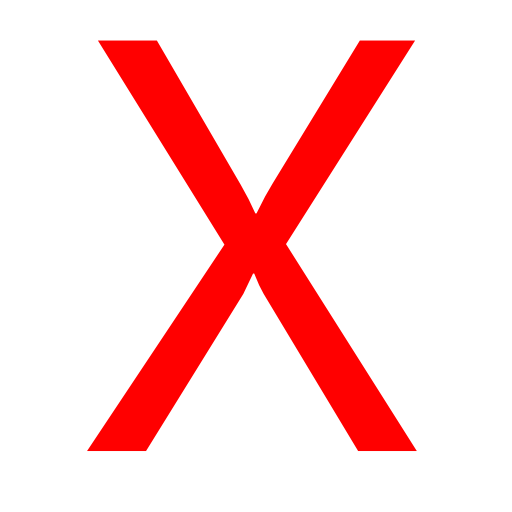 Red X Letter PNG Free Download