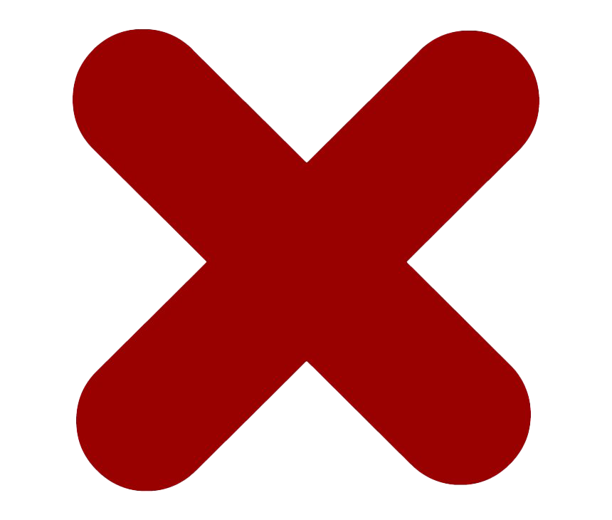 Red X Letter PNG Image