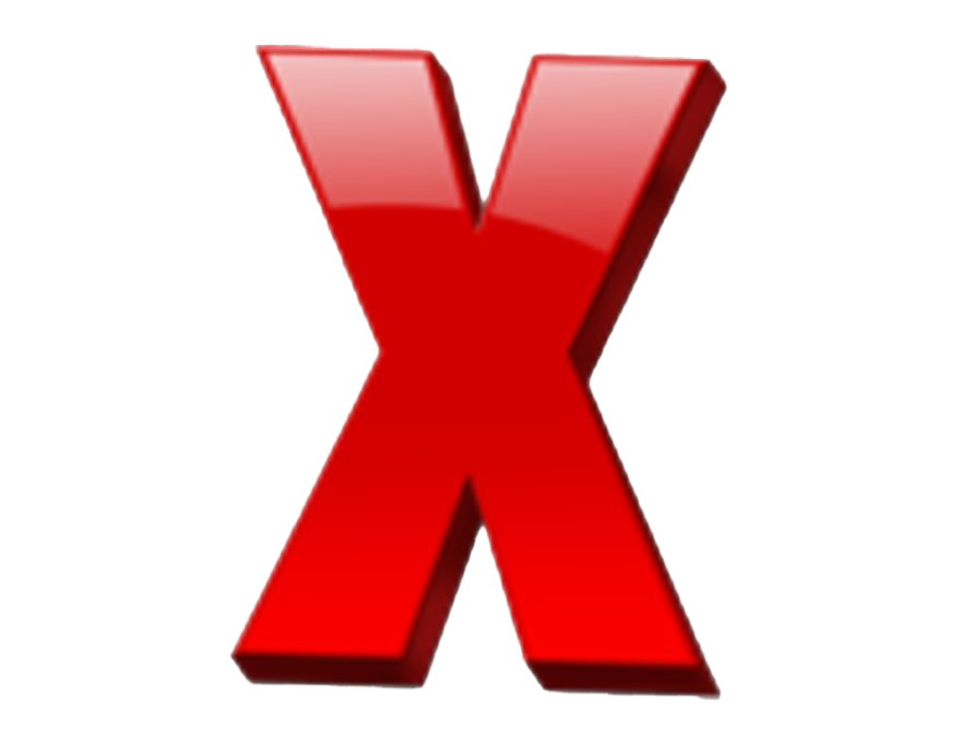 Red X Letter PNG