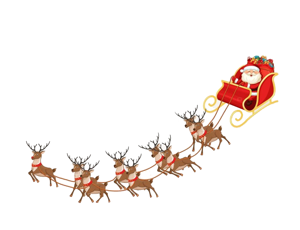 Reindeer Sleigh PNG Free Download - PNG All