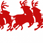 Reindeer Sleigh PNG Free Image